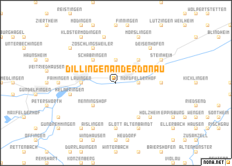 map of Dillingen an der Donau