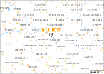 map of Dillingen
