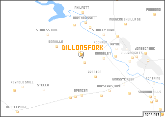 map of Dillons Fork