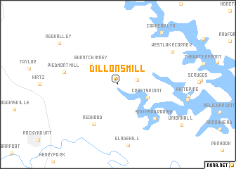 map of Dillons Mill