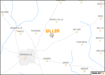 map of Dillon