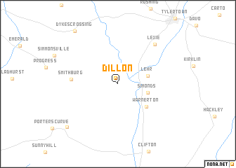 map of Dillon