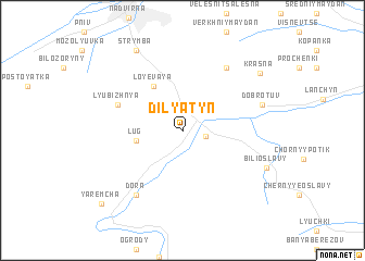 map of Dilyatyn