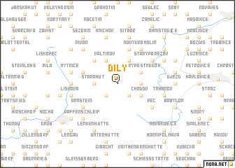 map of Díly