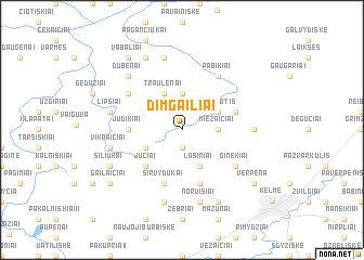 map of Dimgailiai