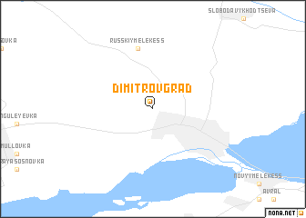 map of Dimitrovgrad