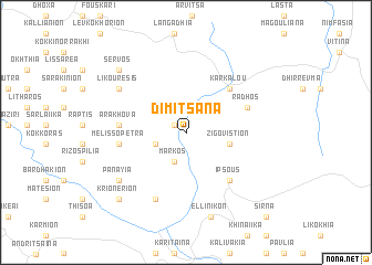 map of Dimitsána