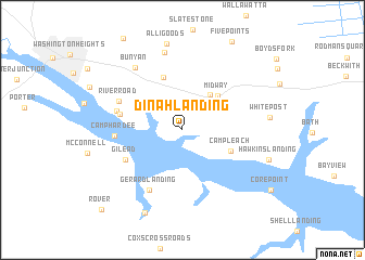 map of Dinah Landing