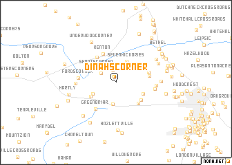 map of Dinahs Corner