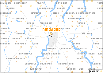 map of Dinājpur