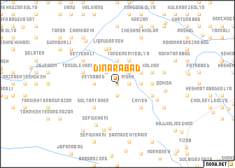 map of Dīnārābād