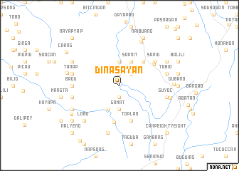 map of Dinasayan