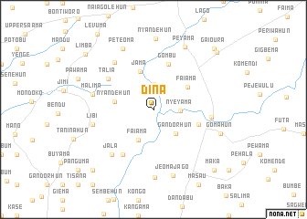 map of Dina