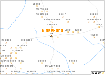 map of Dinbékana