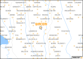 map of Dînceni