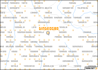 map of Dindéogba