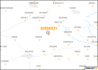 map of Dindeşti