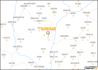 map of Dinemwe