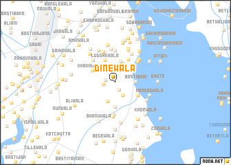 map of Dīnewāla