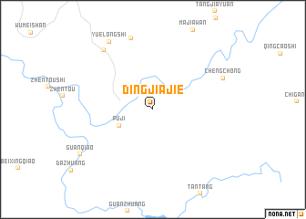 map of Dingjiajie
