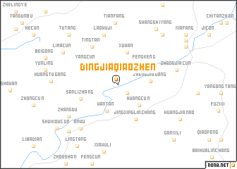 map of Dingjiaqiaozhen