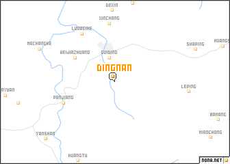 map of Dingnan