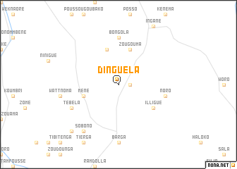 map of Dinguéla