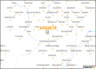 map of Dinguéta