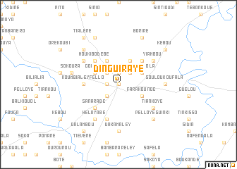 map of Dinguiraye