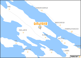 map of Dinjiška