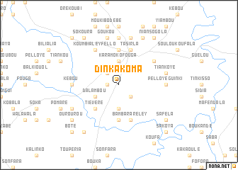 map of Dinkakoma