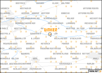 map of Dinker