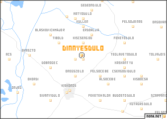 map of Dinnyésdůlő