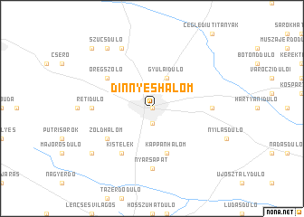 map of Dinnyéshalom