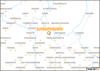 map of Dinoun-Kouani