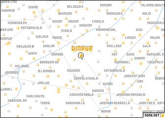 map of Dīnpur