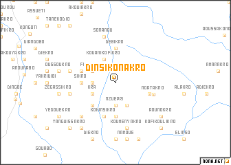 map of Dinsikonakro