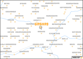 map of Dinsikro