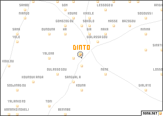 map of Dinto