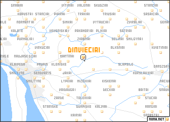map of Dinviečiai