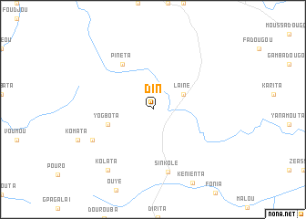 map of Din