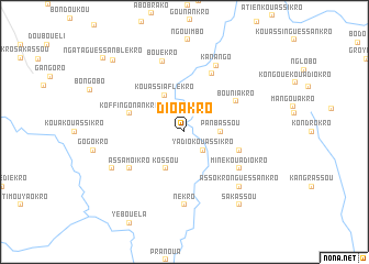 map of Dioakro