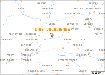 map of Dio-et-Valquières