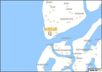 map of Diogué