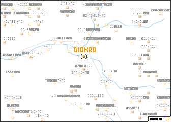 map of Diokro