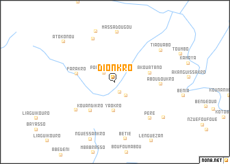map of Dionkro