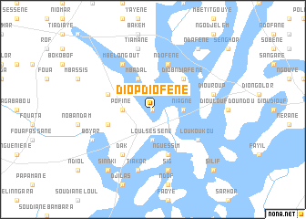 map of Diop Diofène