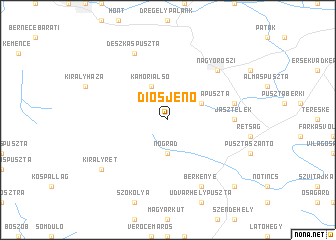 map of Diósjenő