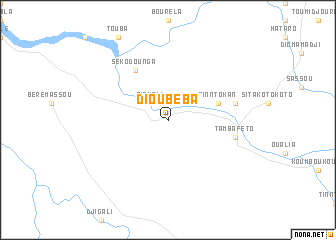 map of Dioubéba