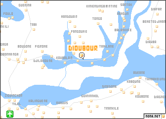 map of Dioubour